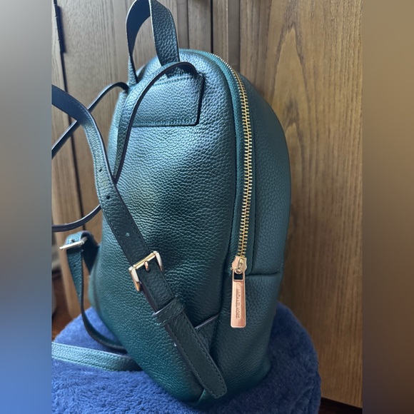 Michael Kors - Erin Medium Green Studded Backpack - Picture 8 of 15
